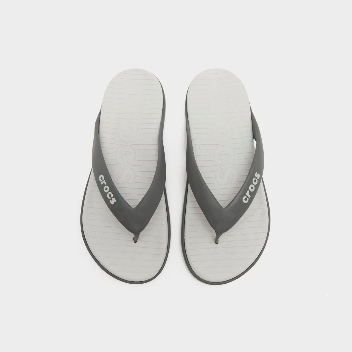 Grey Crocs Coast Flip Sandals