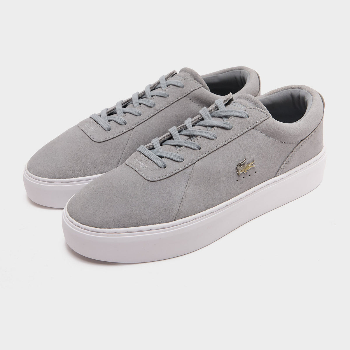 Grey Lacoste Court Set Leather