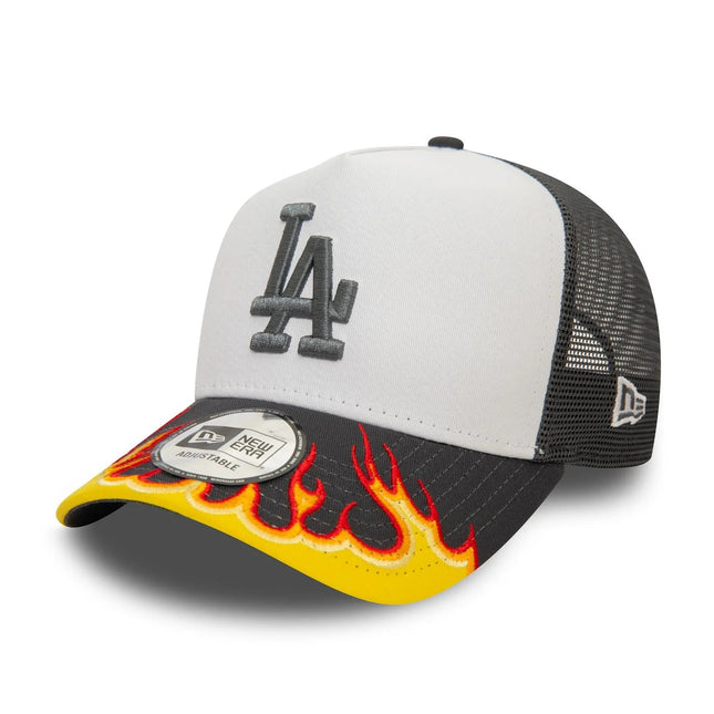 New Era Los Angeles Dodgers E-Frame MLB Flame White/Black Trucker Cap