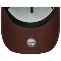 New Era LA Dodgers MLB Outline Script Brown 9FORTY E-Frame Trucker Cap