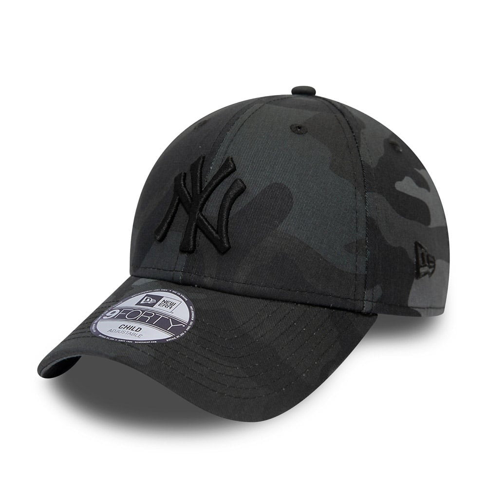 New York Yankees Youth MLB League Essential Grey Camoflouge 9FORTY Adjustable Cap