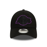 New Era Los Angeles Lakers 9FORTY Metallic Outline in Purple Black Cap