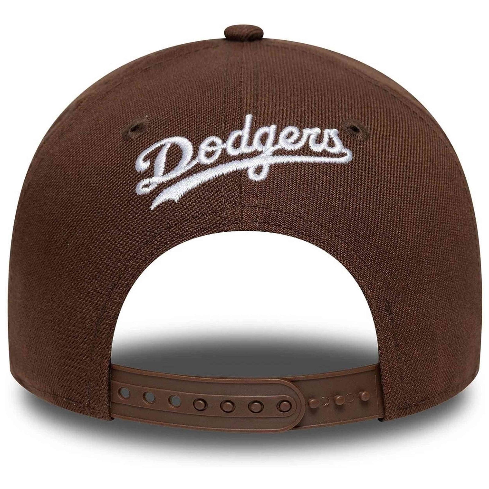 New Era LA Dodgers MLB Outline Script Brown 9FORTY E-Frame Trucker Cap