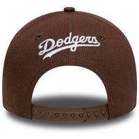 New Era LA Dodgers MLB Outline Script Brown 9FORTY E-Frame Trucker Cap