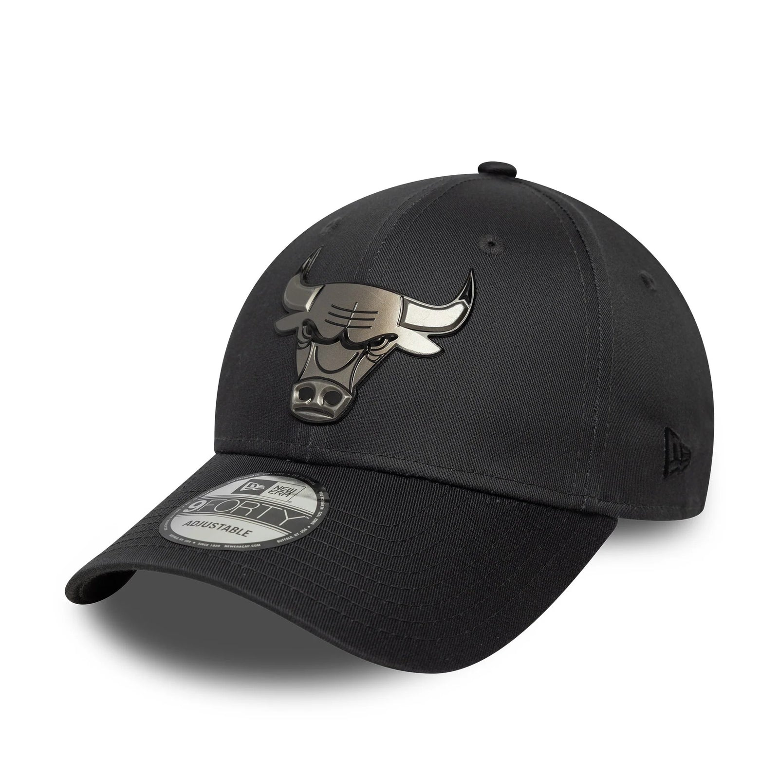 New Era Chicago Bulls NBA Metallic Anthracite Grey 9FORTY Cap