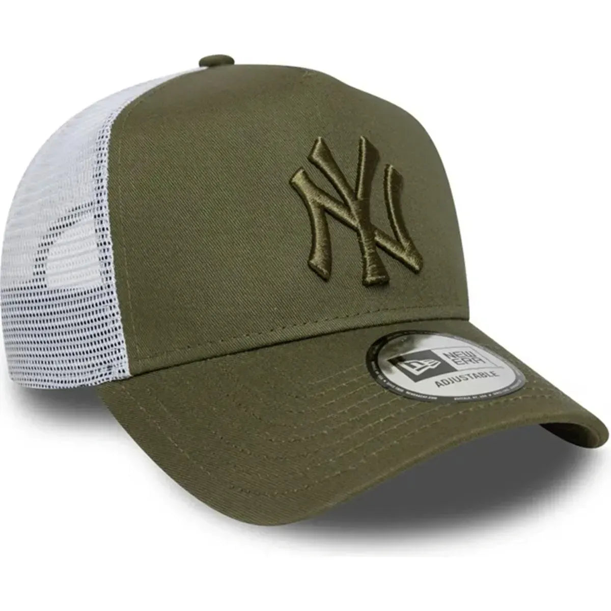 New Era New York Yankees MLB League Essential Green 9FORTY E-Frame Trucker Cap
