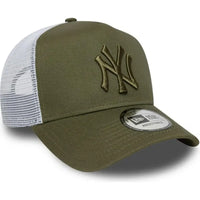 New Era New York Yankees MLB League Essential Green 9FORTY E-Frame Trucker Cap