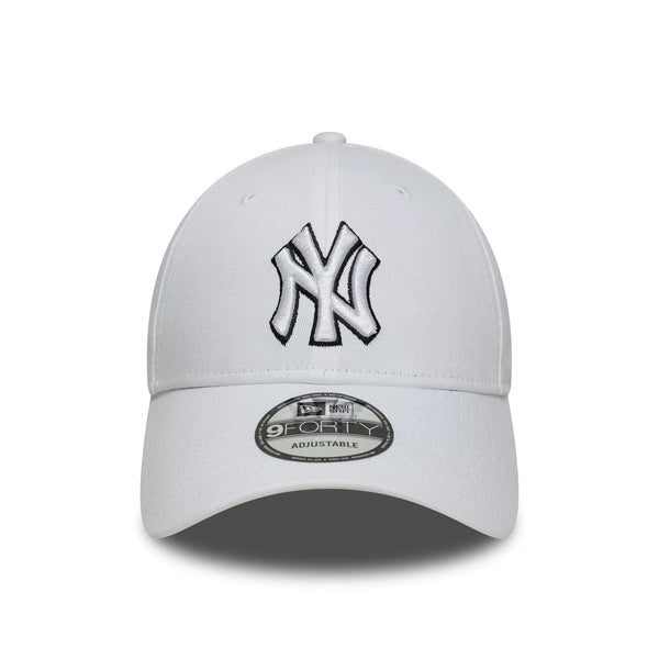 New Era New York Yankees MLB Outline White 9FORTY Adjustable Cap