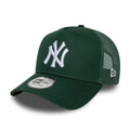 New Era New York Yankees MLB League Essential Dark Green 9FORTY A-Frame Trucker Adjustable Cap