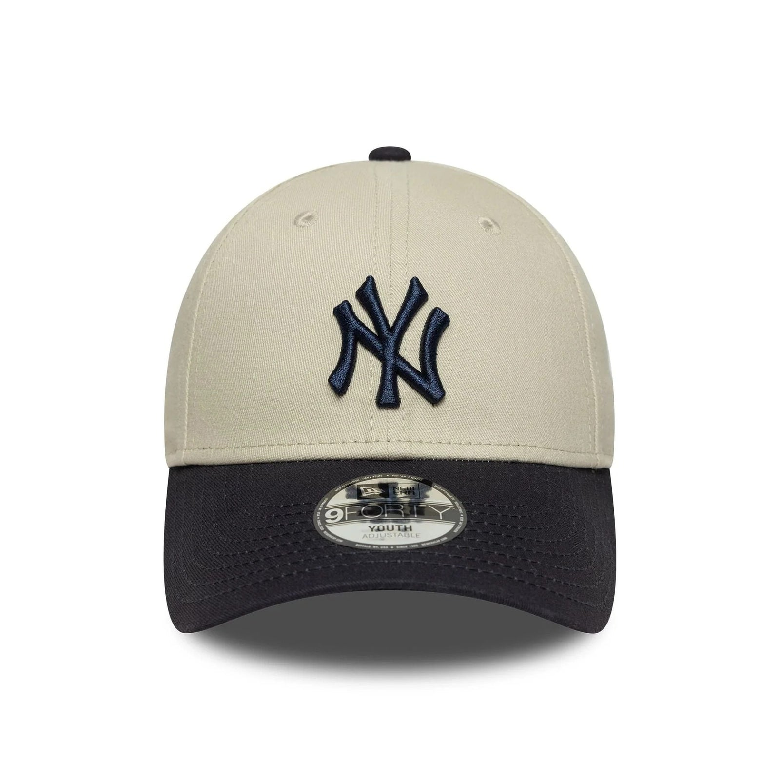 New Era New York Yankees Youth MLB Colour Block Cream 9FORTY Adjustable Cap