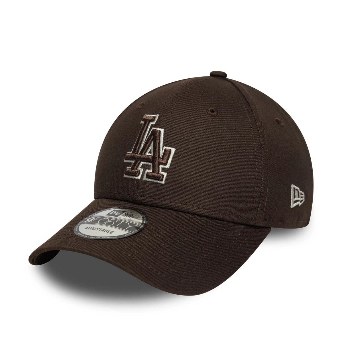 New Era LA Dodgers MLB Team Outline Dark Brown 9FORTY Adjustable Cap