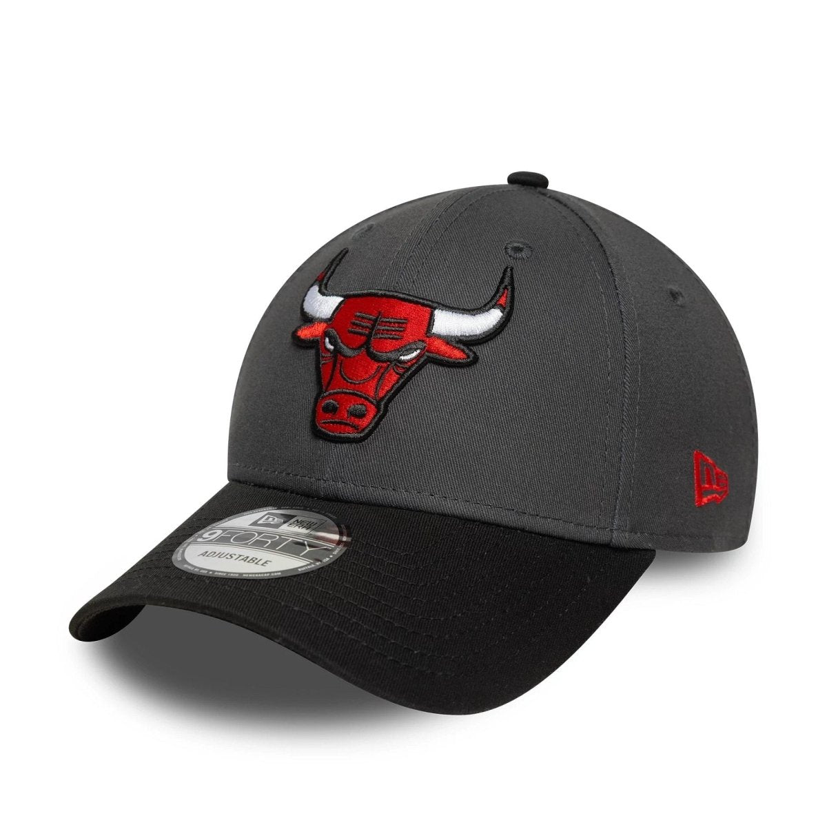 New Era Dark grey NBA Sidepatch Chicago Bulls 9FORTY Adjustable Cap