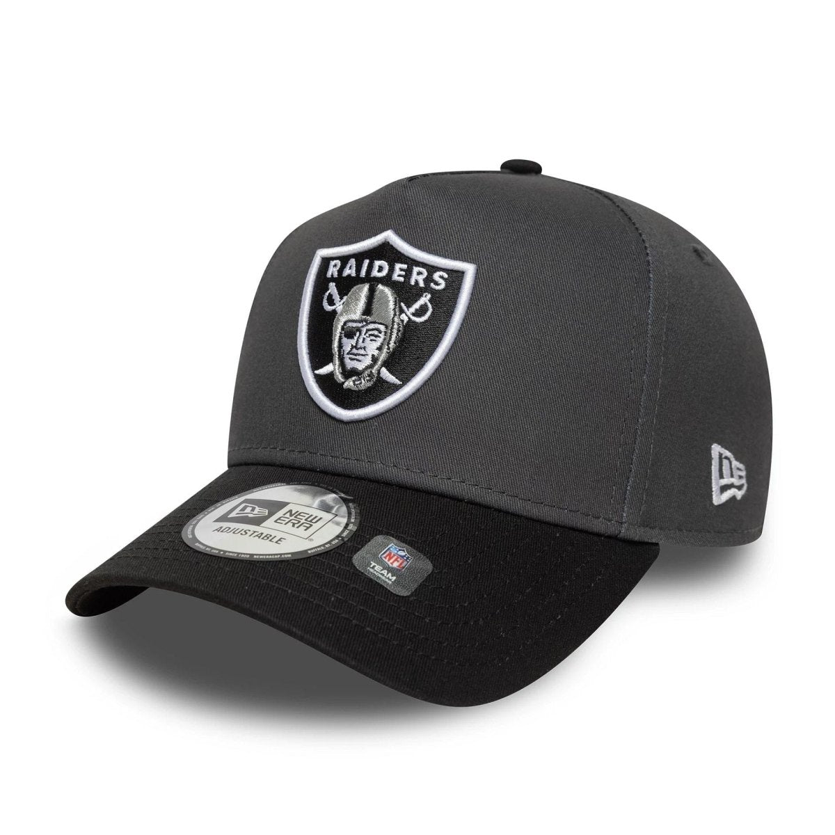 New Era Las Vegas Raiders NFL Charcoal 9FORTY E-Frame Adjustable Cap