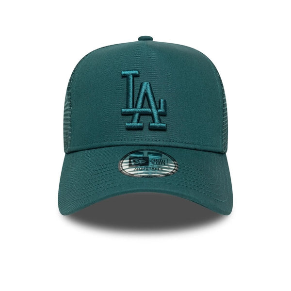 New Era LA Dodgers MLB League Essential Dark Green 9FORTY A-Frame Trucker Adjustable Cap