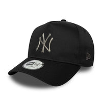 New Era New York Yankees MLB Metallic Black 9FORTY E-Frame Cap