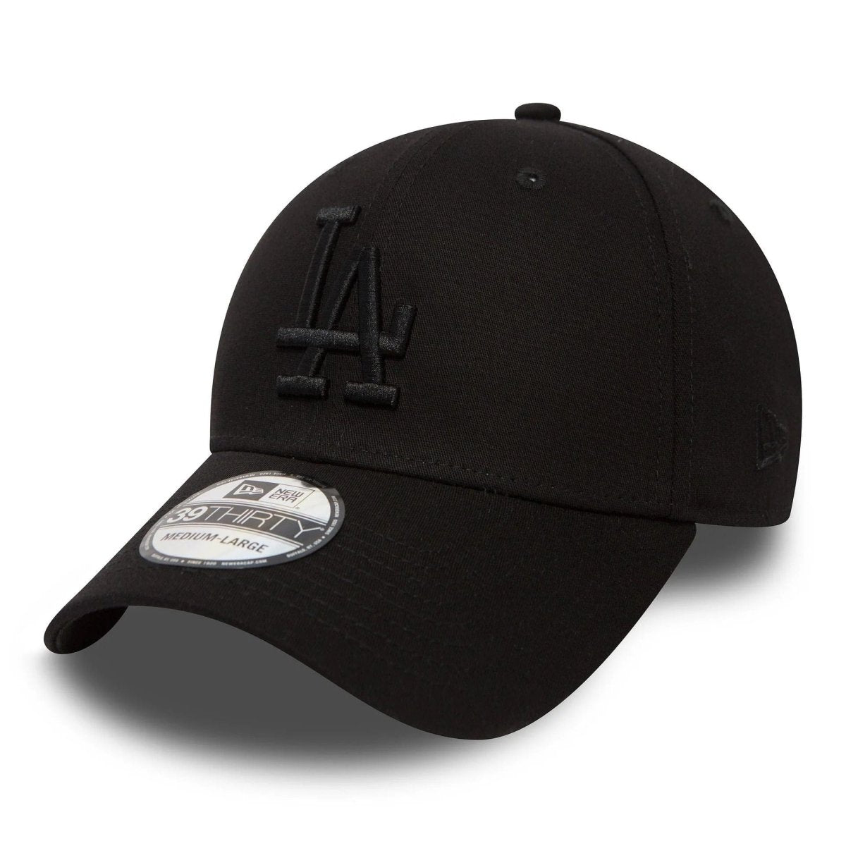 New Era 39THIRTY LA Dodgers Essential Black On Black 39THIRTY Cap