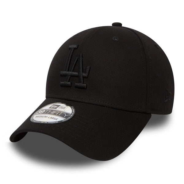 New Era 39THIRTY LA Dodgers Essential Black On Black 39THIRTY Cap