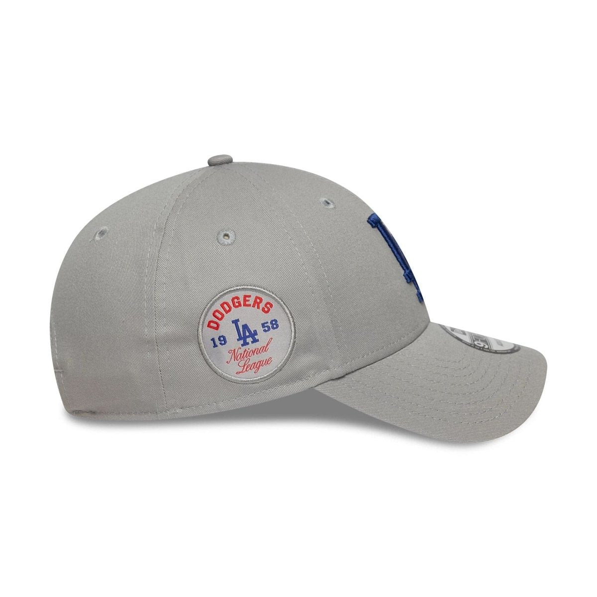New Era LA Dodgers MLB Side Patch Grey 9FORTY Adjustable Cap