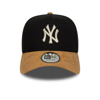 New Era New York Yankees MLB Suede Visor Black 9FORTY E-Frame Adjustable Cap
