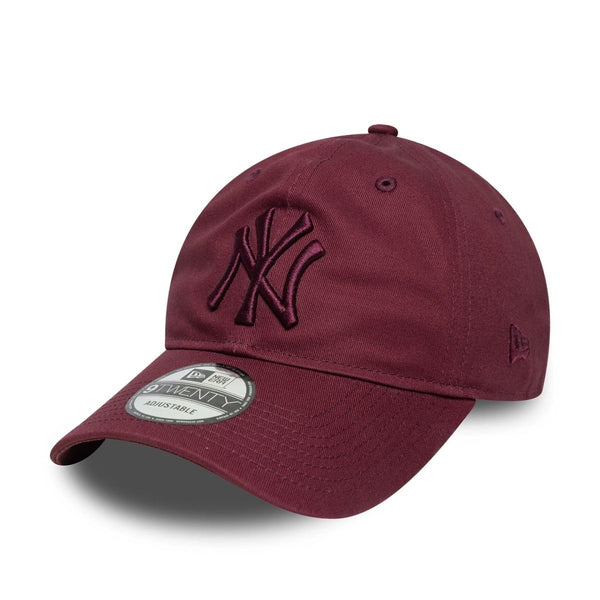 New Era New York Yankees MLB League Essential Dark Red 9TWENTY Adjustable Cap