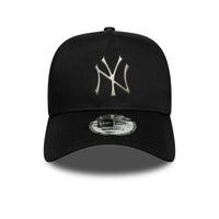 New Era New York Yankees MLB Metallic Black 9FORTY E-Frame Cap
