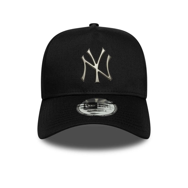 New Era New York Yankees MLB Metallic Black 9FORTY E-Frame Cap