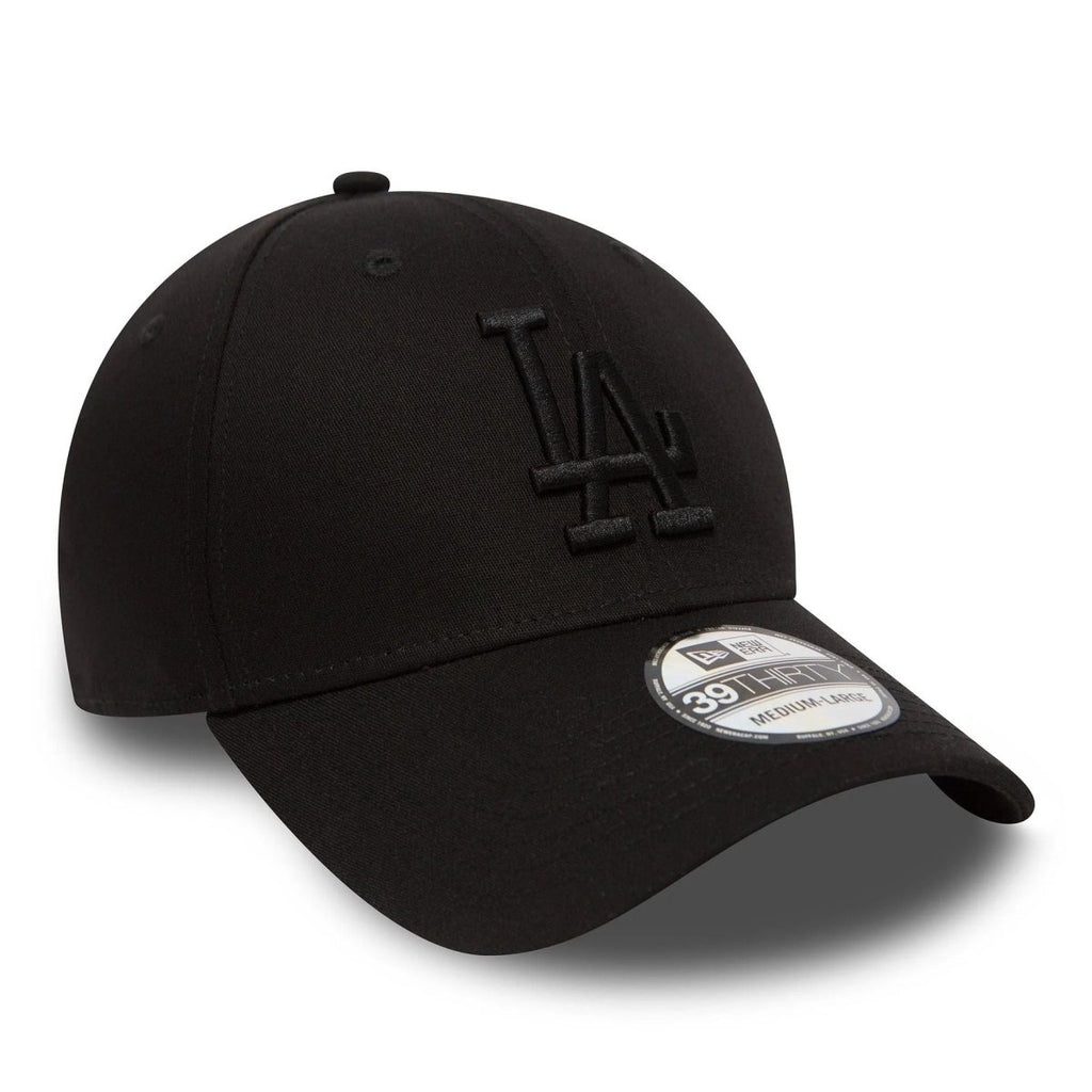 New Era 39THIRTY LA Dodgers Essential Black On Black 39THIRTY Cap
