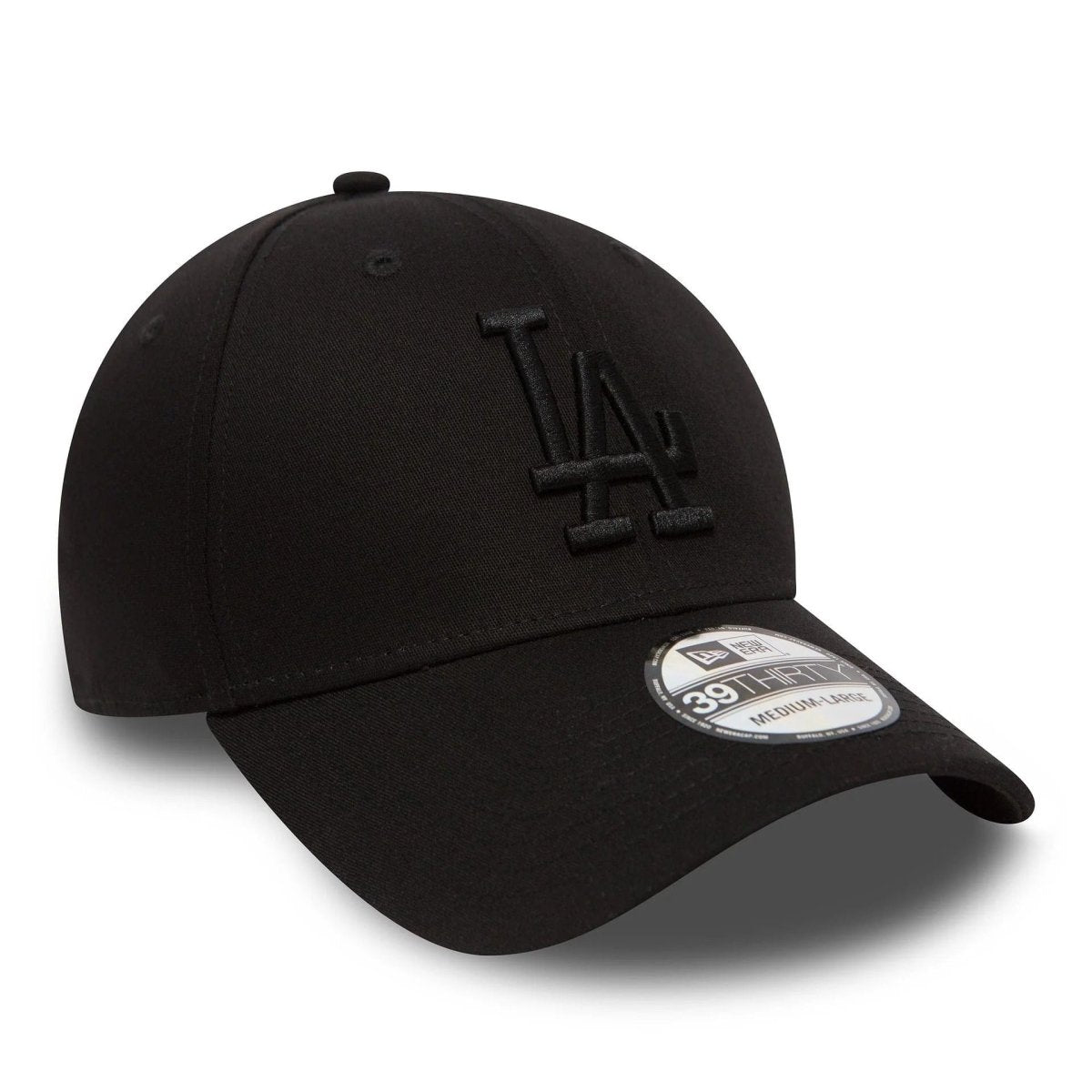 New Era 39THIRTY LA Dodgers Essential Black On Black 39THIRTY Cap