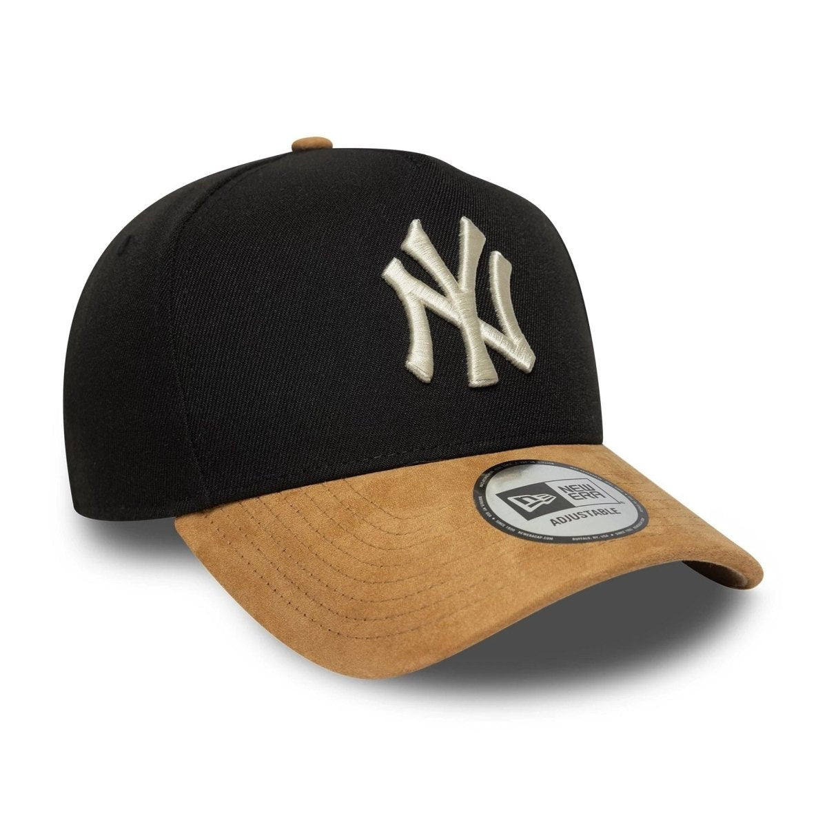 New Era New York Yankees MLB Suede Visor Black 9FORTY E-Frame Adjustable Cap