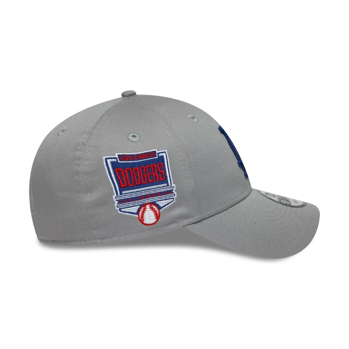 New Era LA Dodgers MLB Side Patch Grey 9FORTY Adjustable Cap