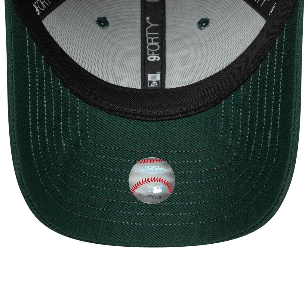 New Era LA Dodgers MLB Visor Script Dark Green 9FORTY Adjustable Cap