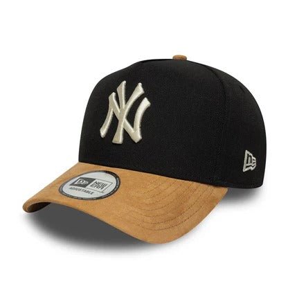 New Era New York Yankees MLB Suede Visor Black 9FORTY E-Frame Adjustable Cap