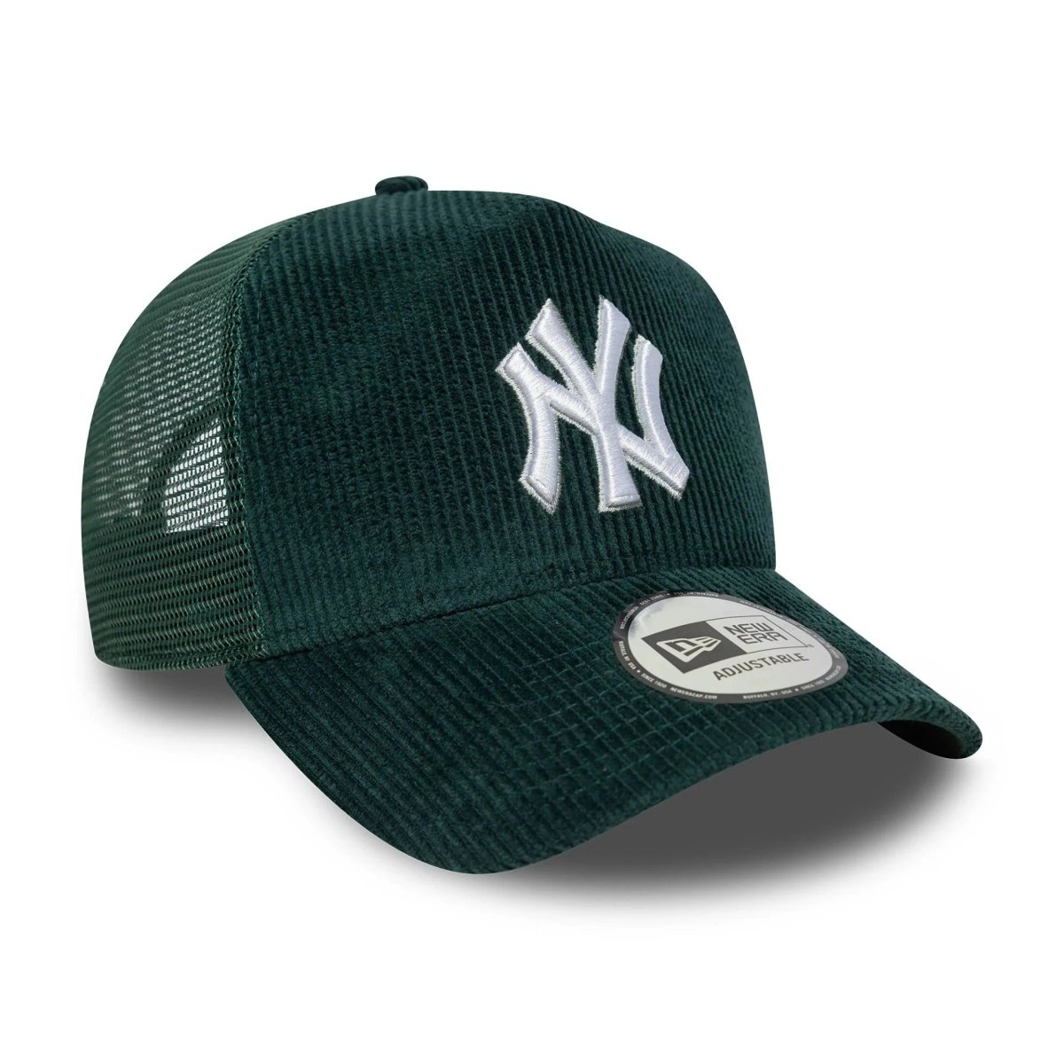 New Era New York Yankees MLB Cord Dark Green 9FORTY A-Frame Trucker Adjustable Cap