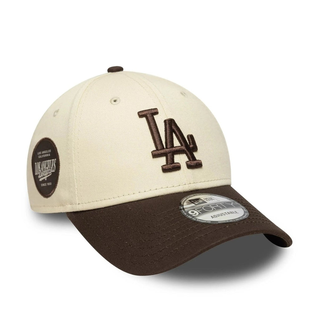 New Era LA Dodgers MLB Sidepatch Cream 9FORTY Adjustable Cap