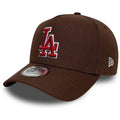 New Era LA Dodgers MLB Outline Script Brown 9FORTY E-Frame Trucker Cap