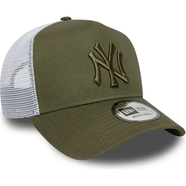 New Era New York Yankees MLB League Essential Green 9FORTY E-Frame Trucker Cap