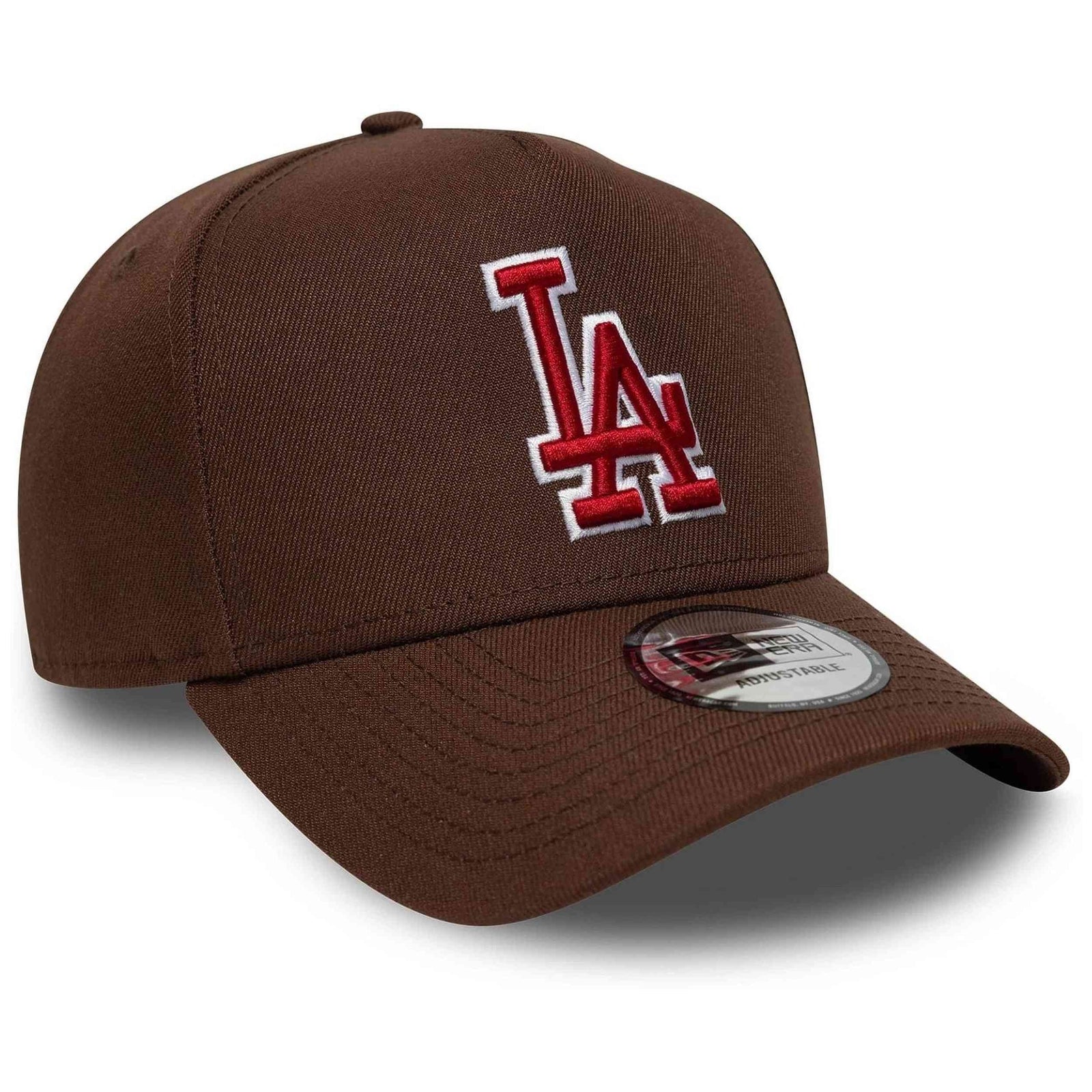 New Era LA Dodgers MLB Outline Script Brown 9FORTY E-Frame Trucker Cap