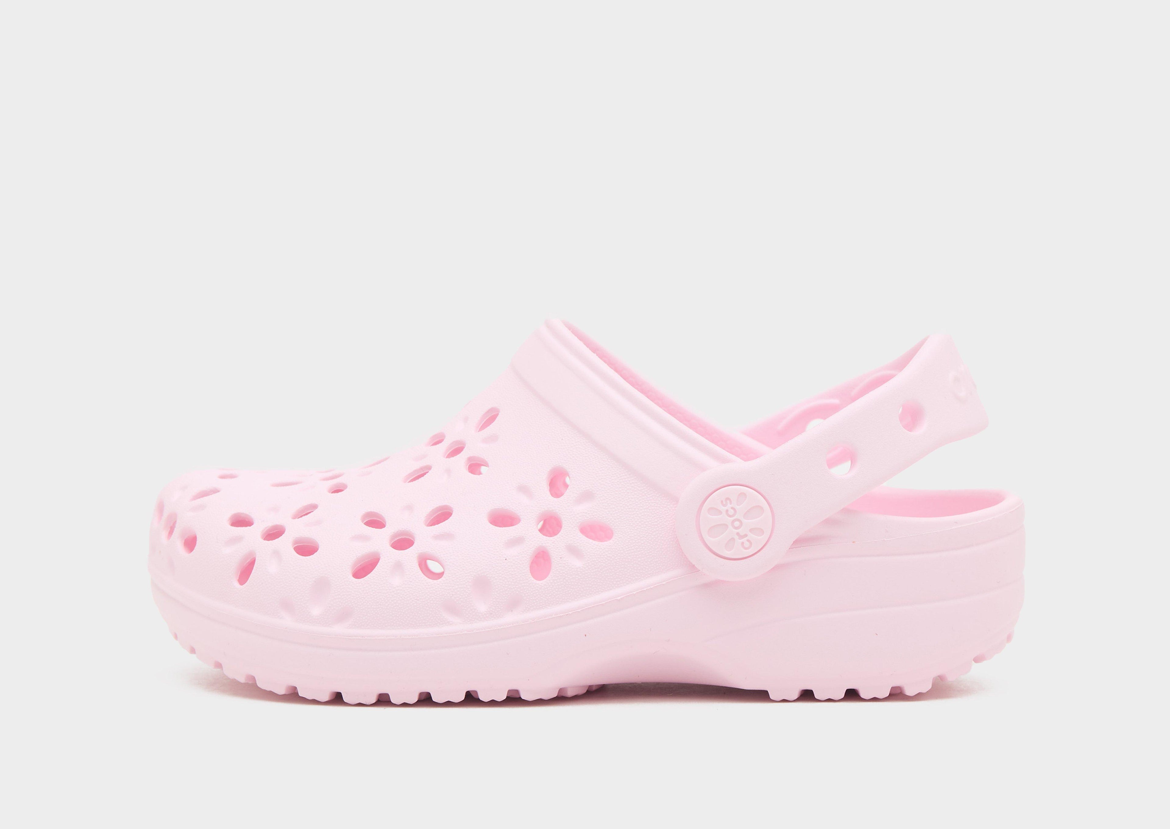 Pink Crocs Classic Clog Flower Children