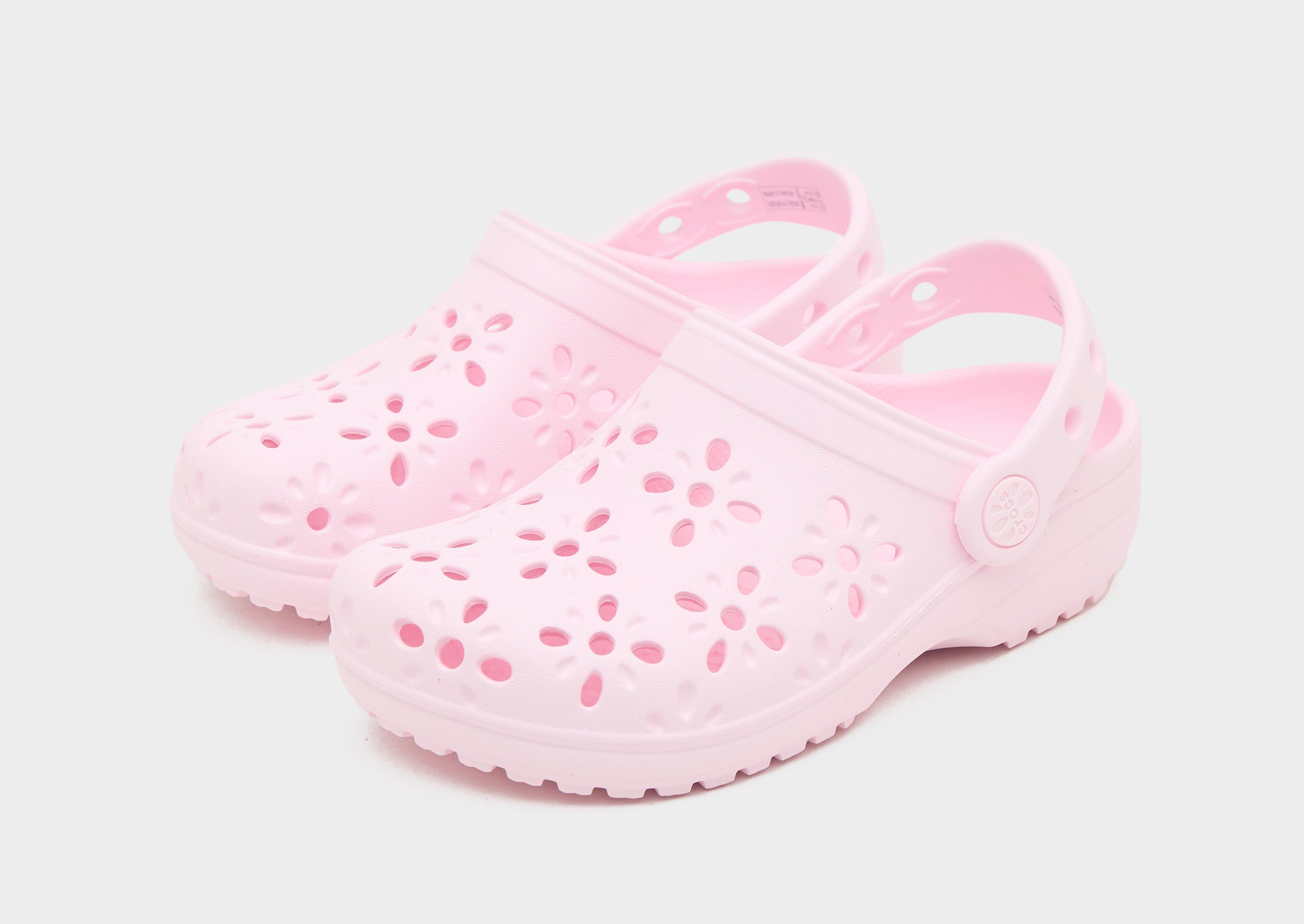 Pink Crocs Classic Clog Flower Children