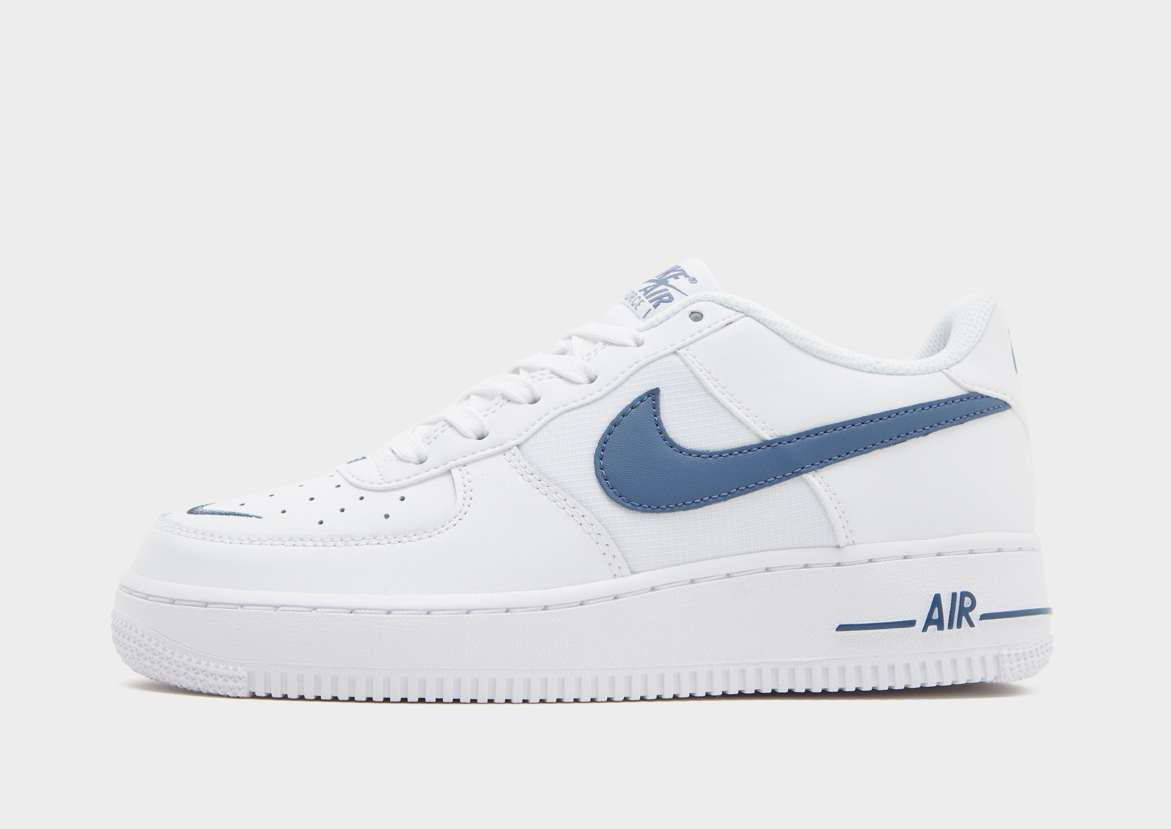 Nike White Nike Air Force 1 Embroidered Swoosh Junior