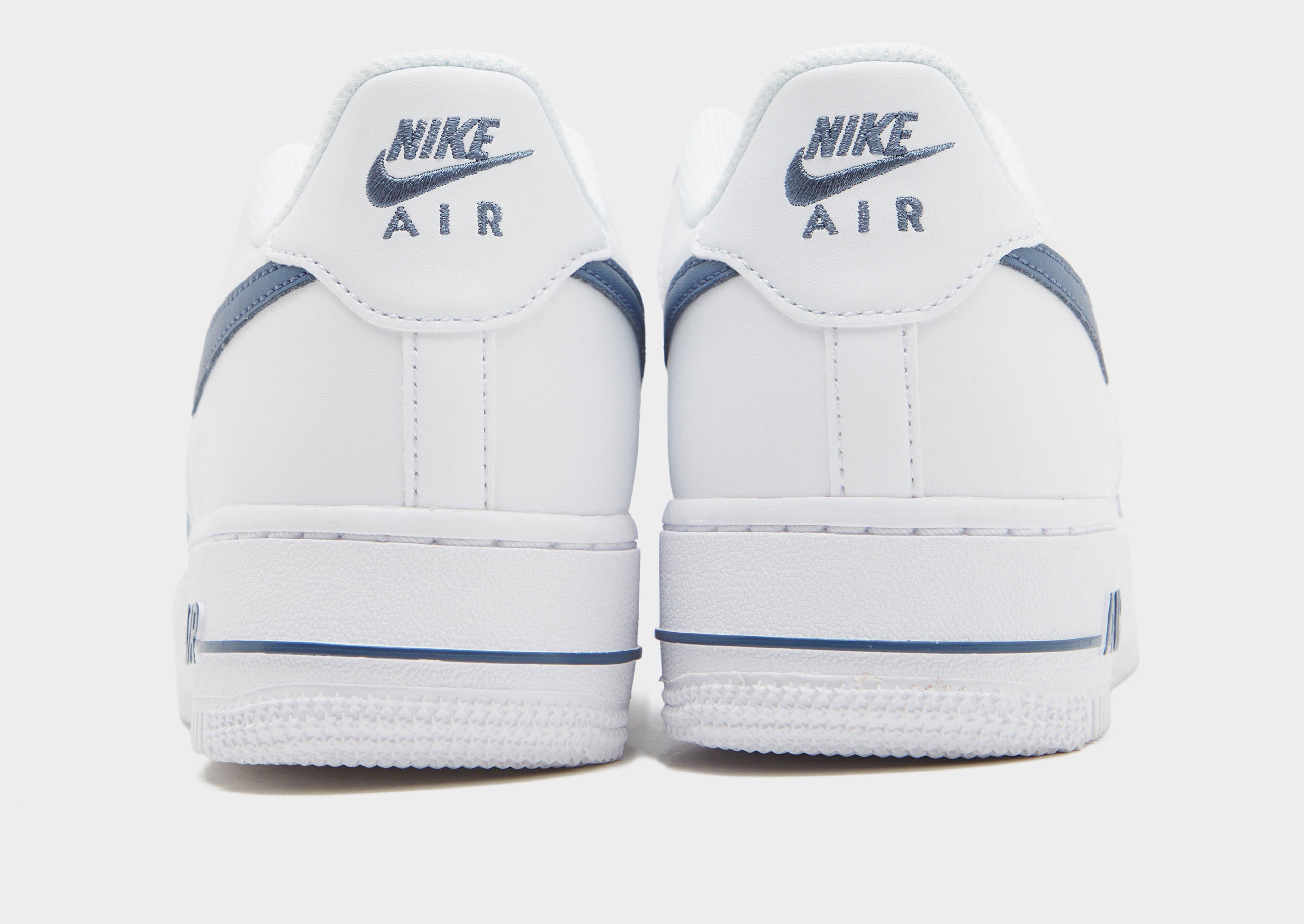 Nike White Nike Air Force 1 Embroidered Swoosh Junior