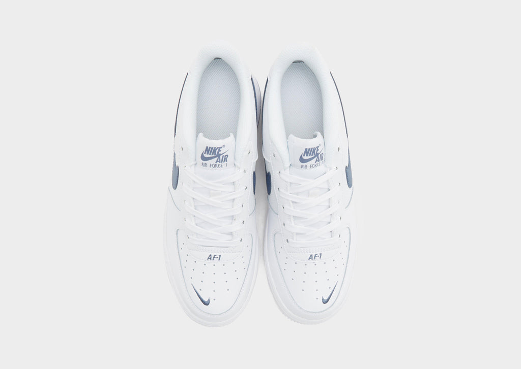 Nike White Nike Air Force 1 Embroidered Swoosh Junior