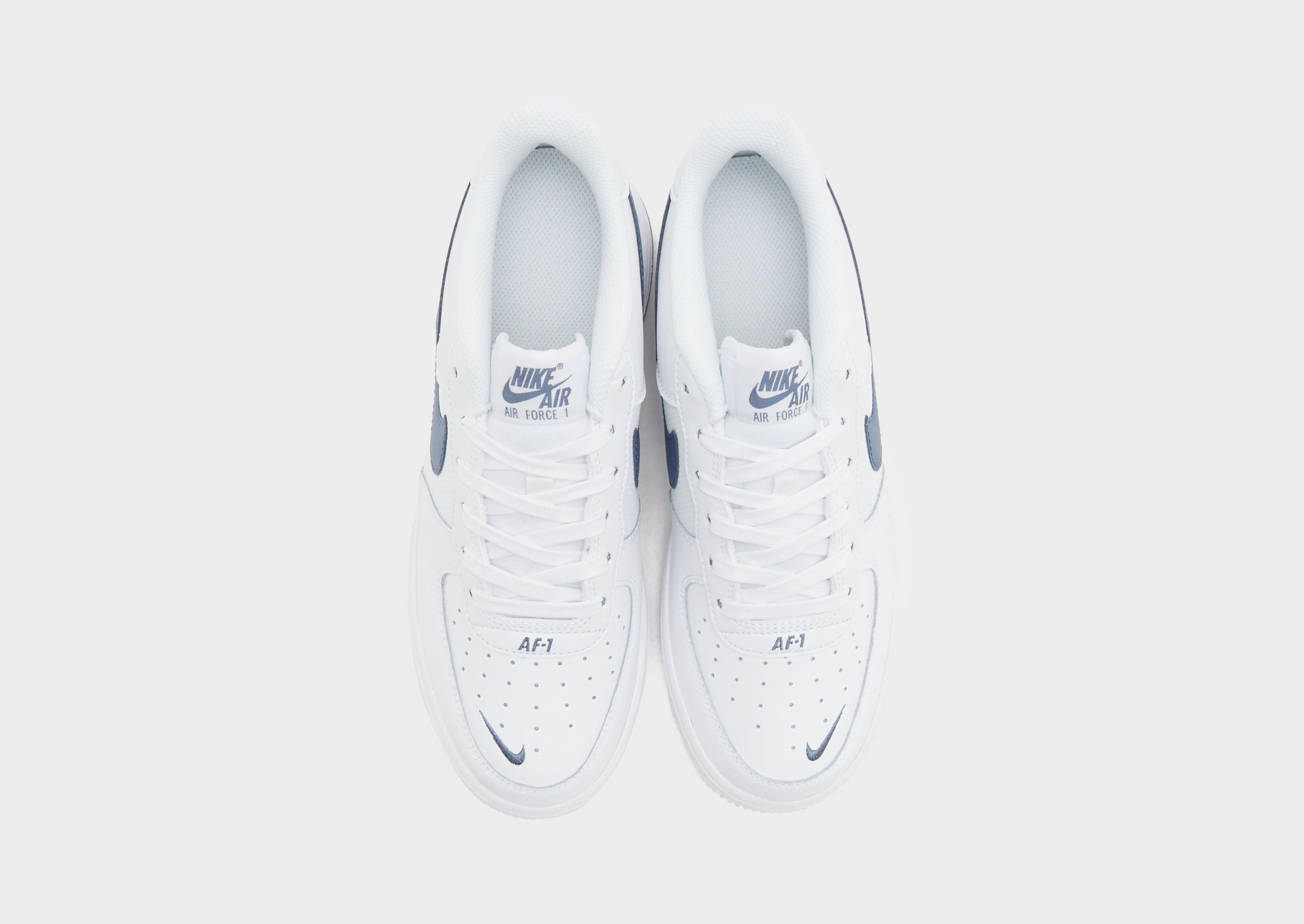 Nike White Nike Air Force 1 Embroidered Swoosh Junior