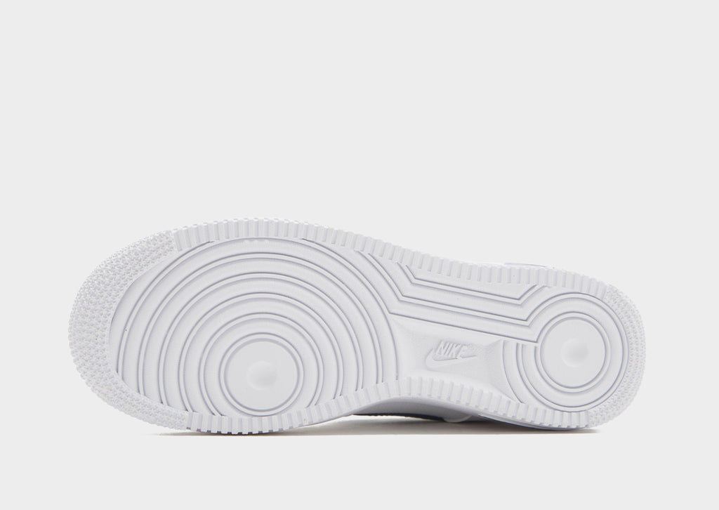 Nike White Nike Air Force 1 Embroidered Swoosh Junior