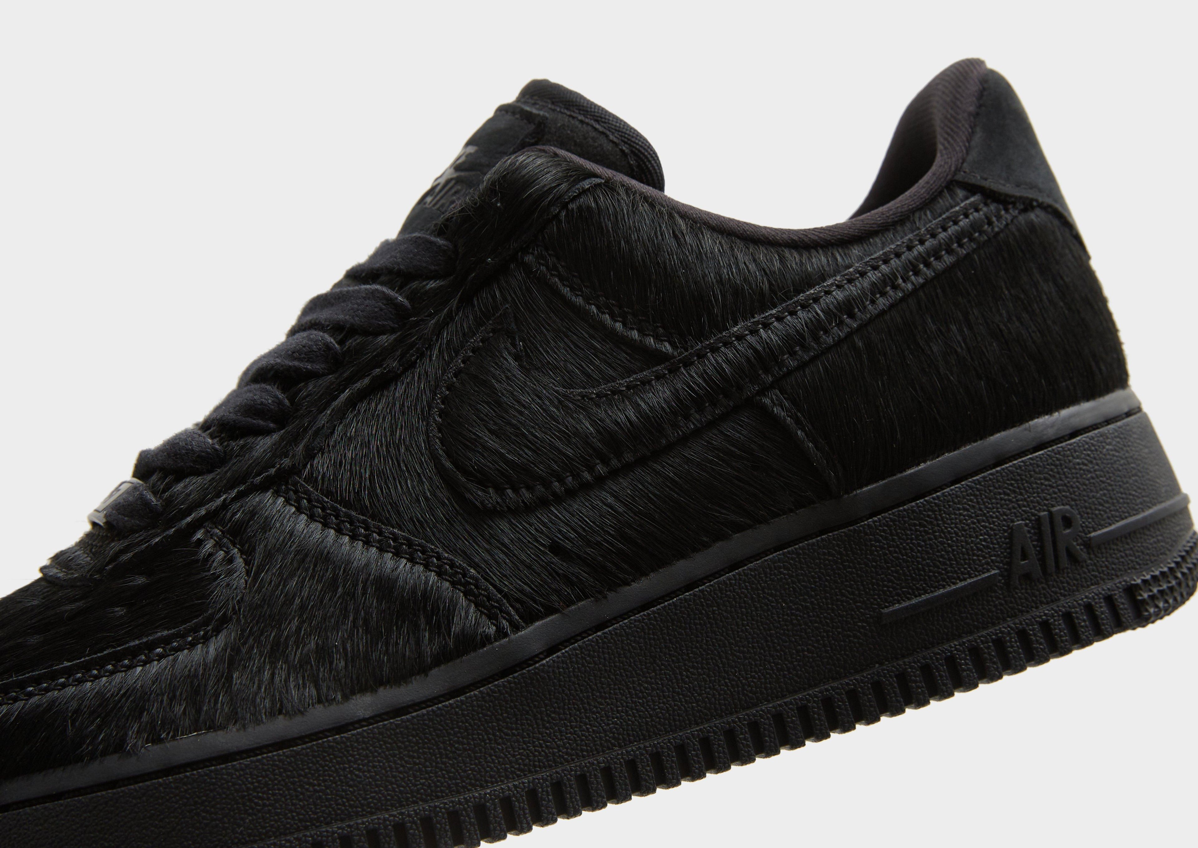 Nike Black Nike Air Force 1 Low Pony Hair Women's