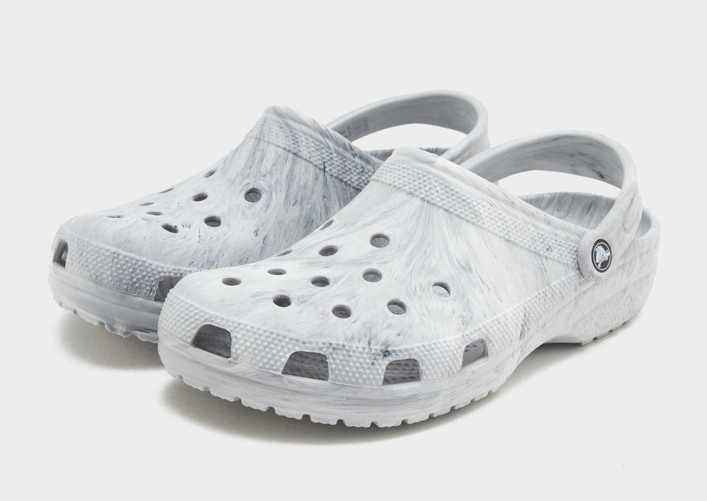 Grey Crocs Classic Clogs Marbled