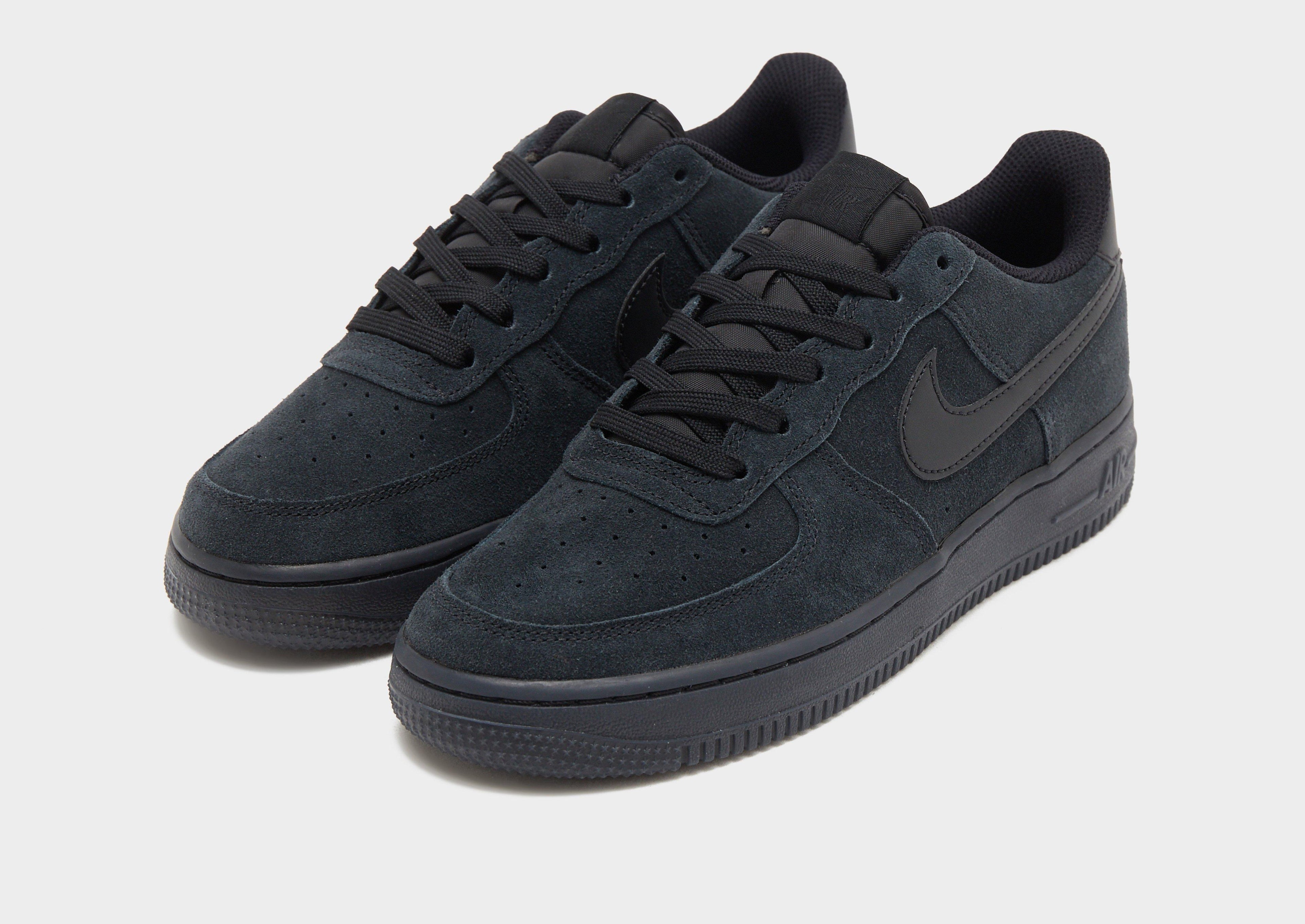 Nike Black Nike Air Force 1 Suede Junior