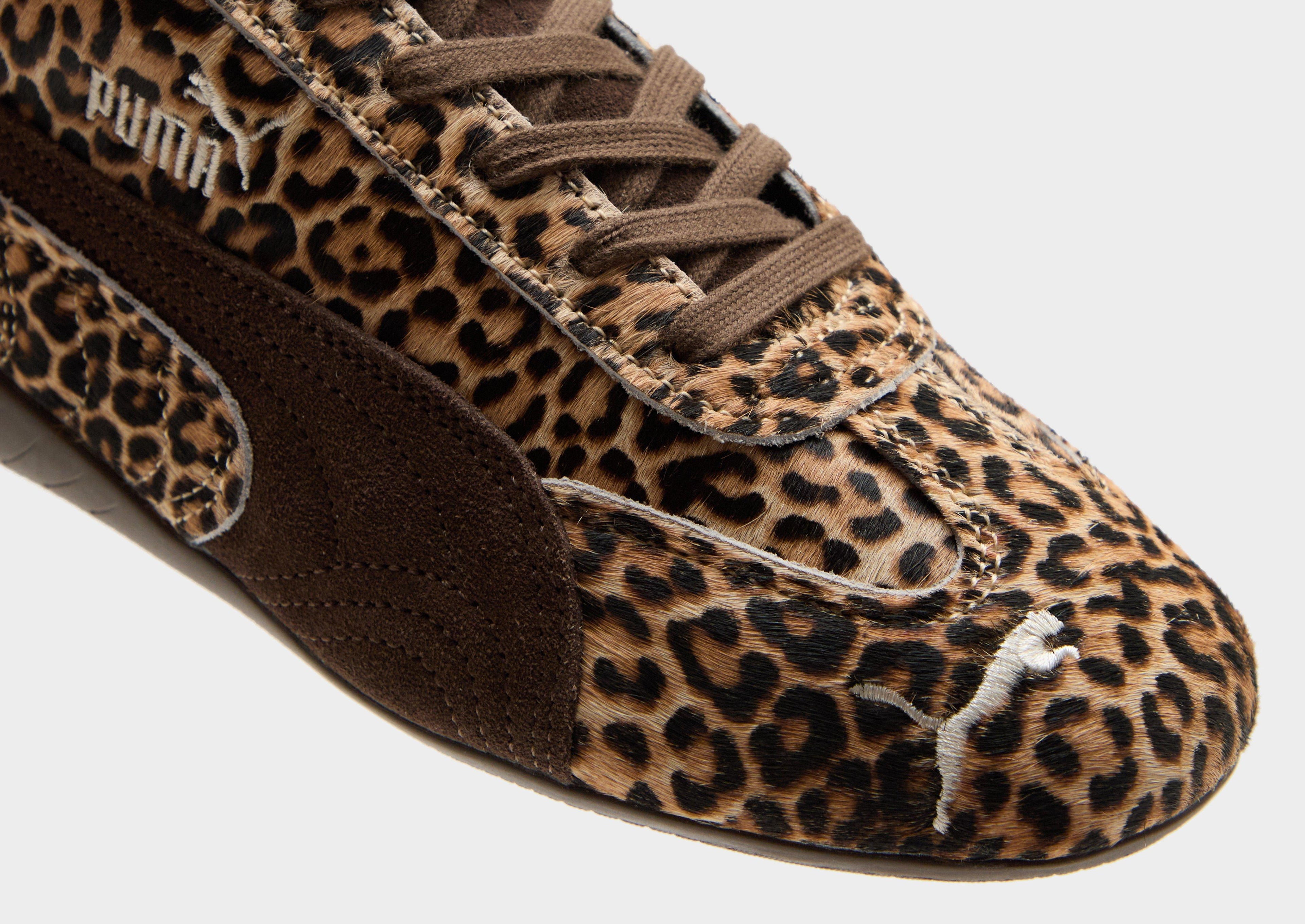 Puma Brown PUMA Speedcat Leopard Print Women's