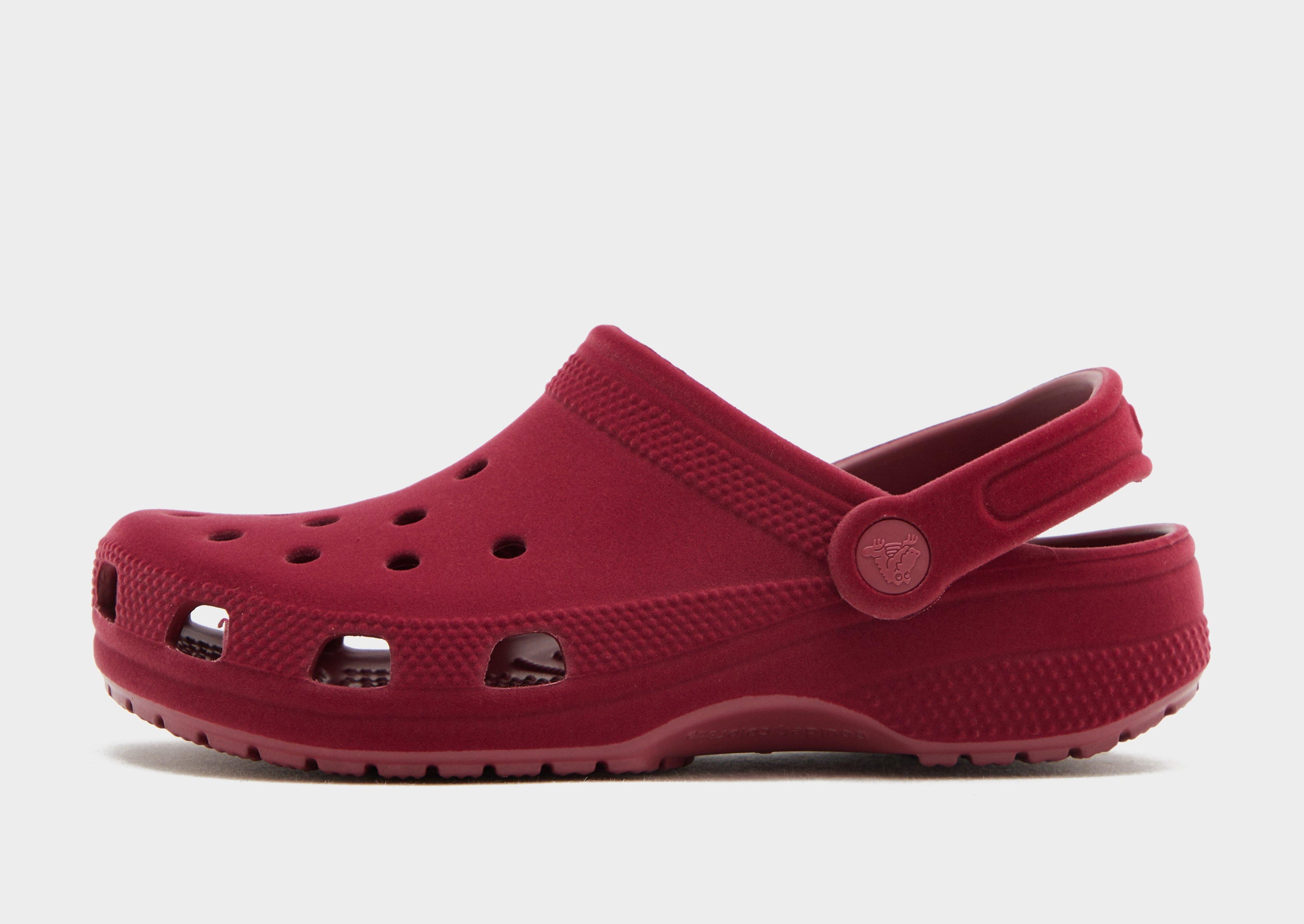Red Crocs Classic Velvet Clog Junior