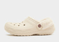 White Crocs Lined Fuzz Strap Clog Women's